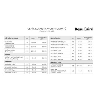 CENNÍK BeauCaire