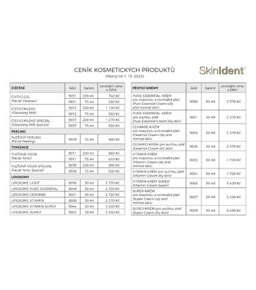CENNÍK SkinIdent
