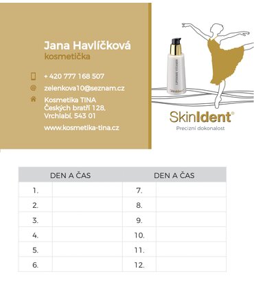 VIZITKA/NAVŠTÍVENKA SkinIdent